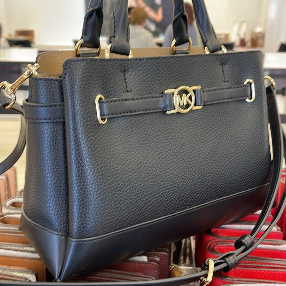 Michael Kors Reed Small Satchel Crossbody Center Zip Bag
Color: Black 
NWT